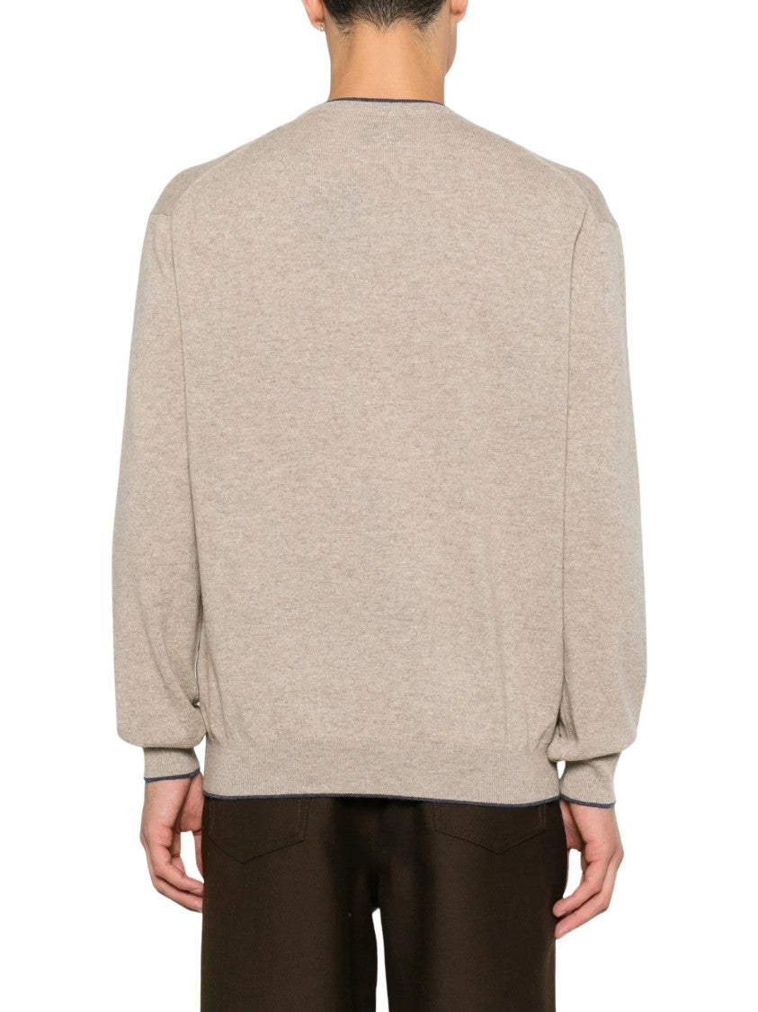Paul & Shark Fine-Knit Wool Sweater With Contrasting Trim