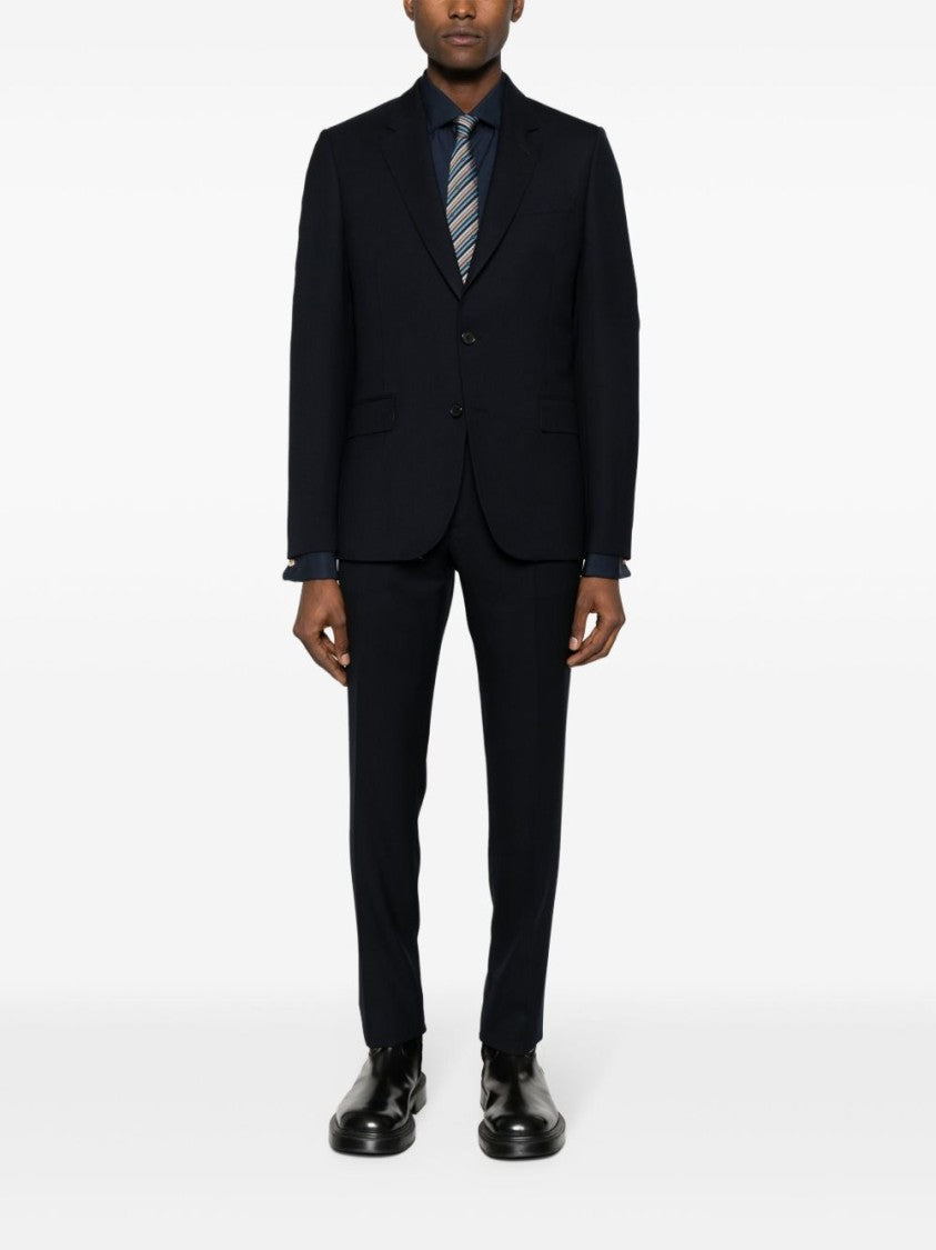 Paul Smith Two-Piece Blue Wool Suit With Structured Blazer