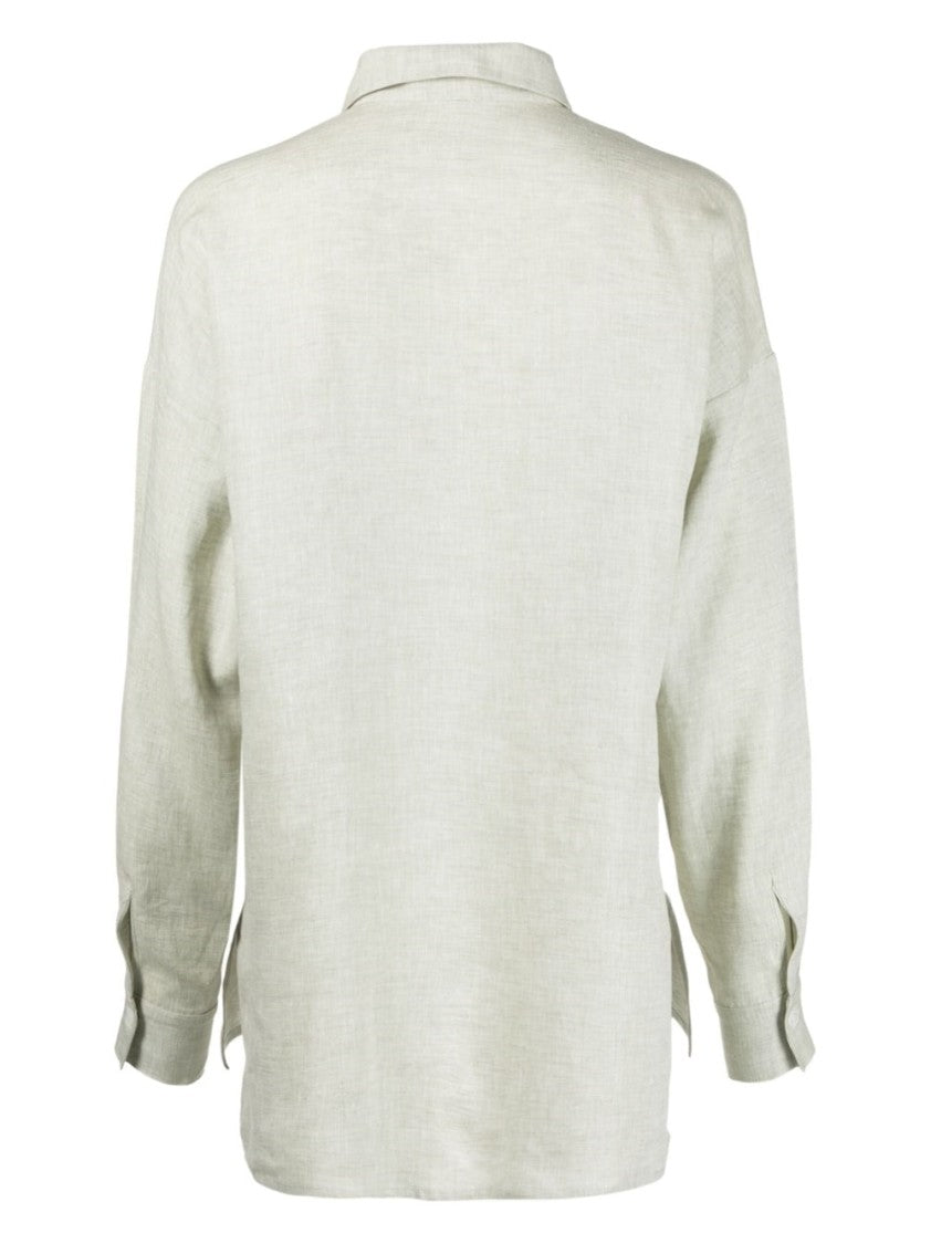 Eleventy Long Sleeve Linen Shirt