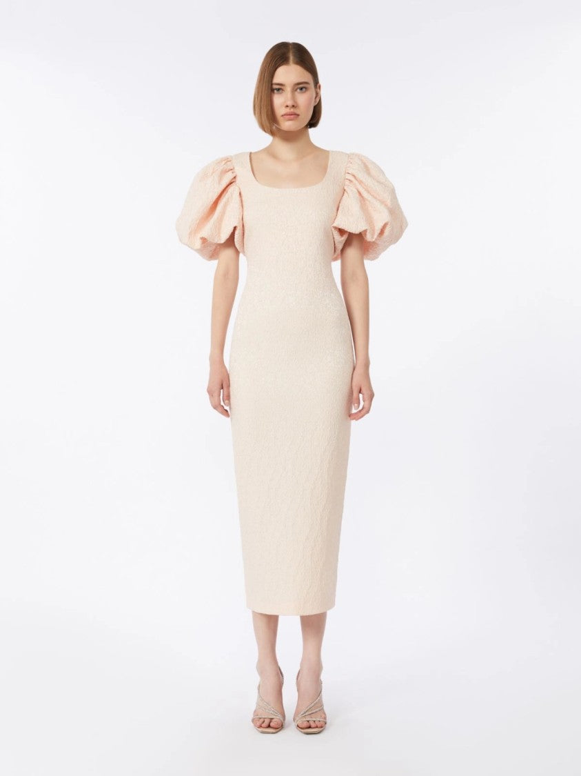 Max Mara Fitted Midi Dress With Textured Fabric