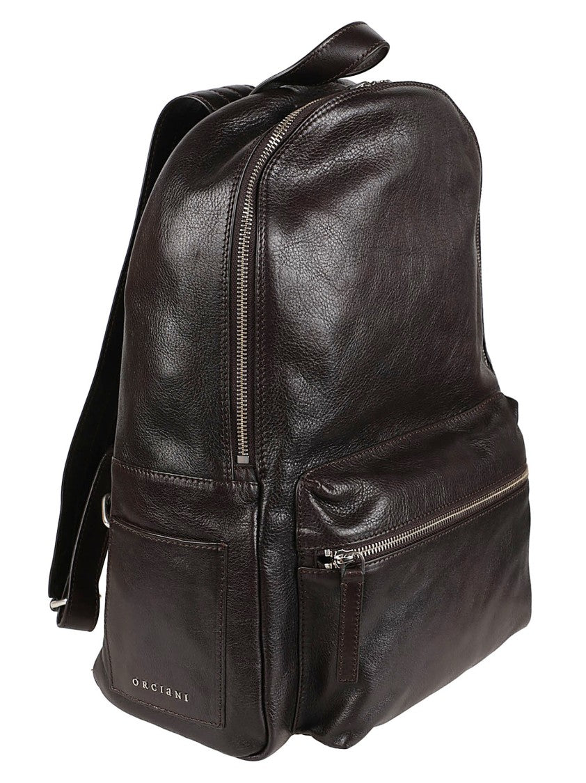 Orciani Lagoon Calf Leather Padded Strap Backpack