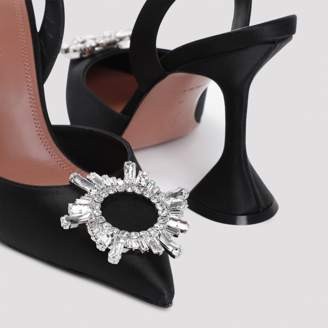 Amina Muaddi Begum Sling Satin