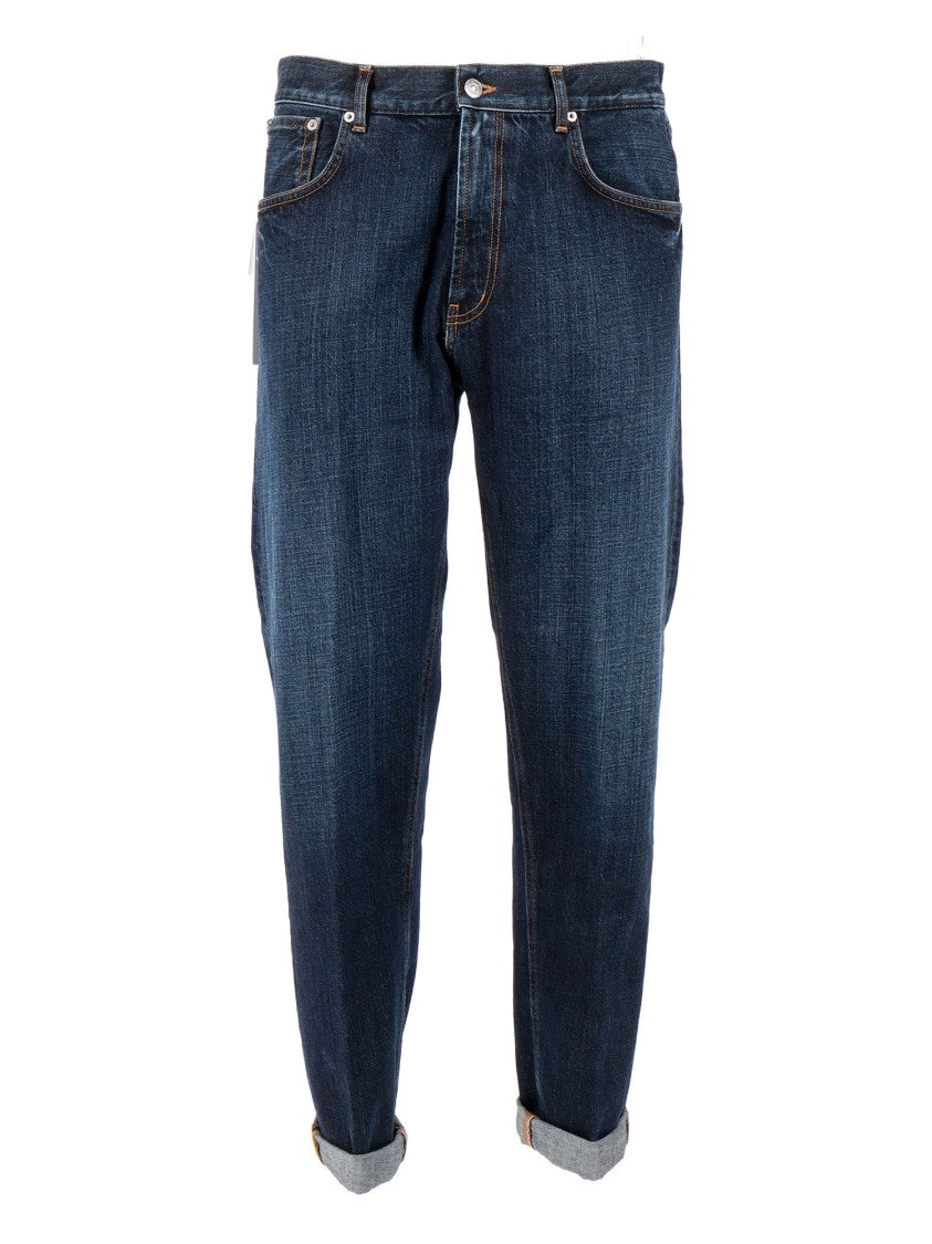 Dondup Ervin Straight Leg Cuffed Jeans