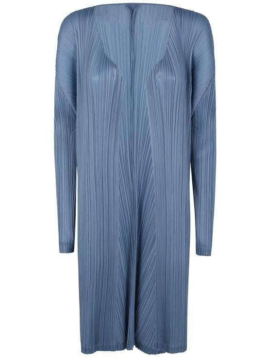 Pleats Please Pleated Long-Sleeved Cardigan With Fluid Silhouette