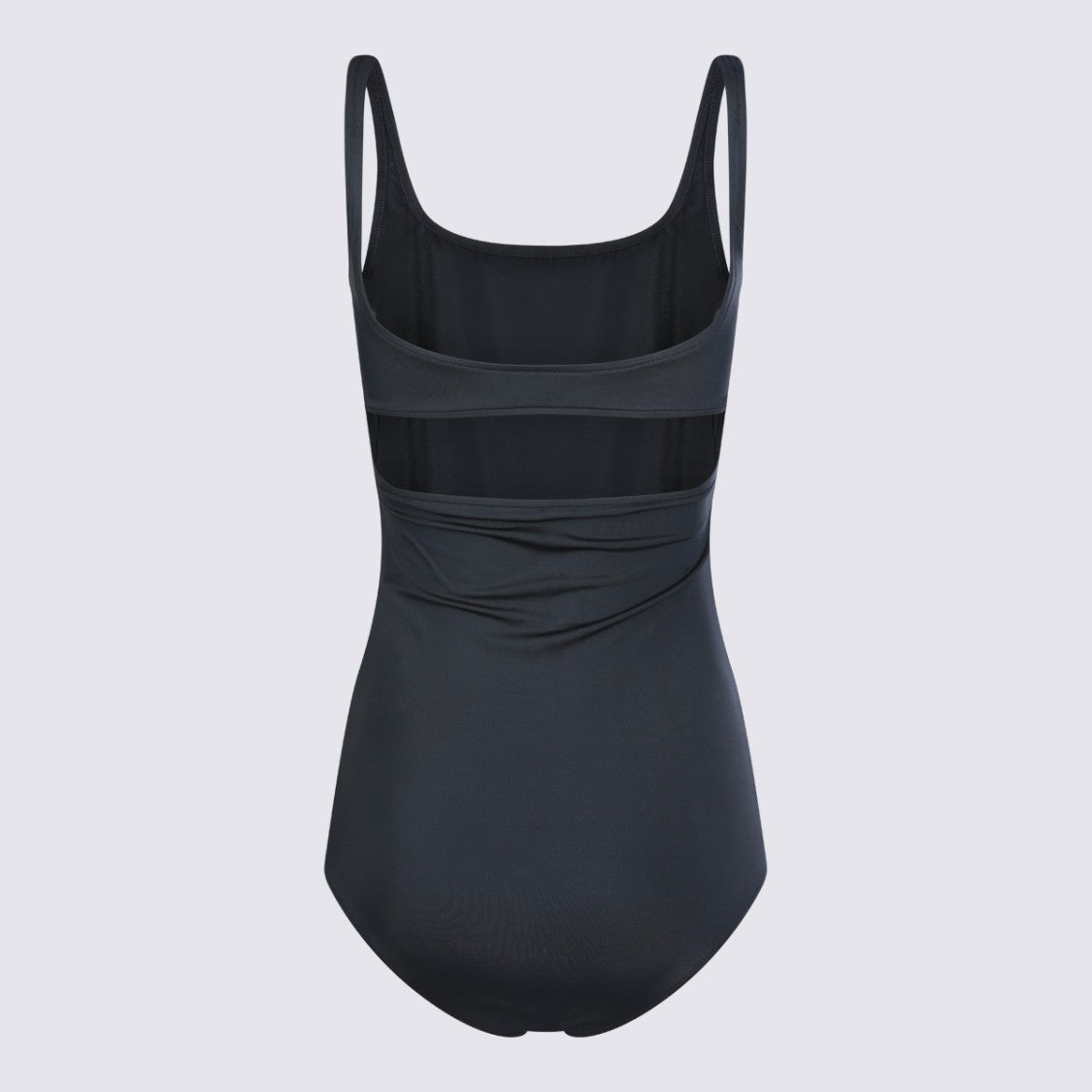 Courrèges Sleeveless Black One-Piece Beachwear