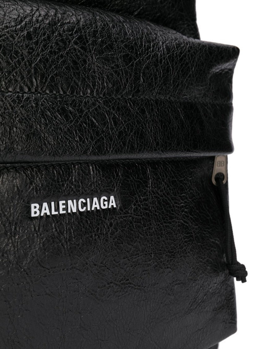 Balenciaga Black Explorer Lamb Leather Backpack