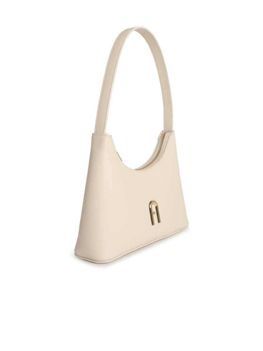 Furla 'Diamante' Cream Leather Mini Bag