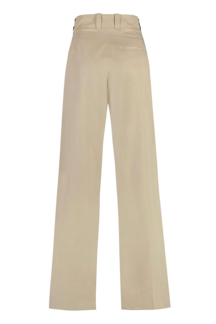 Bottega Veneta Wide-Leg Tailored Pants With Pleated Detailing