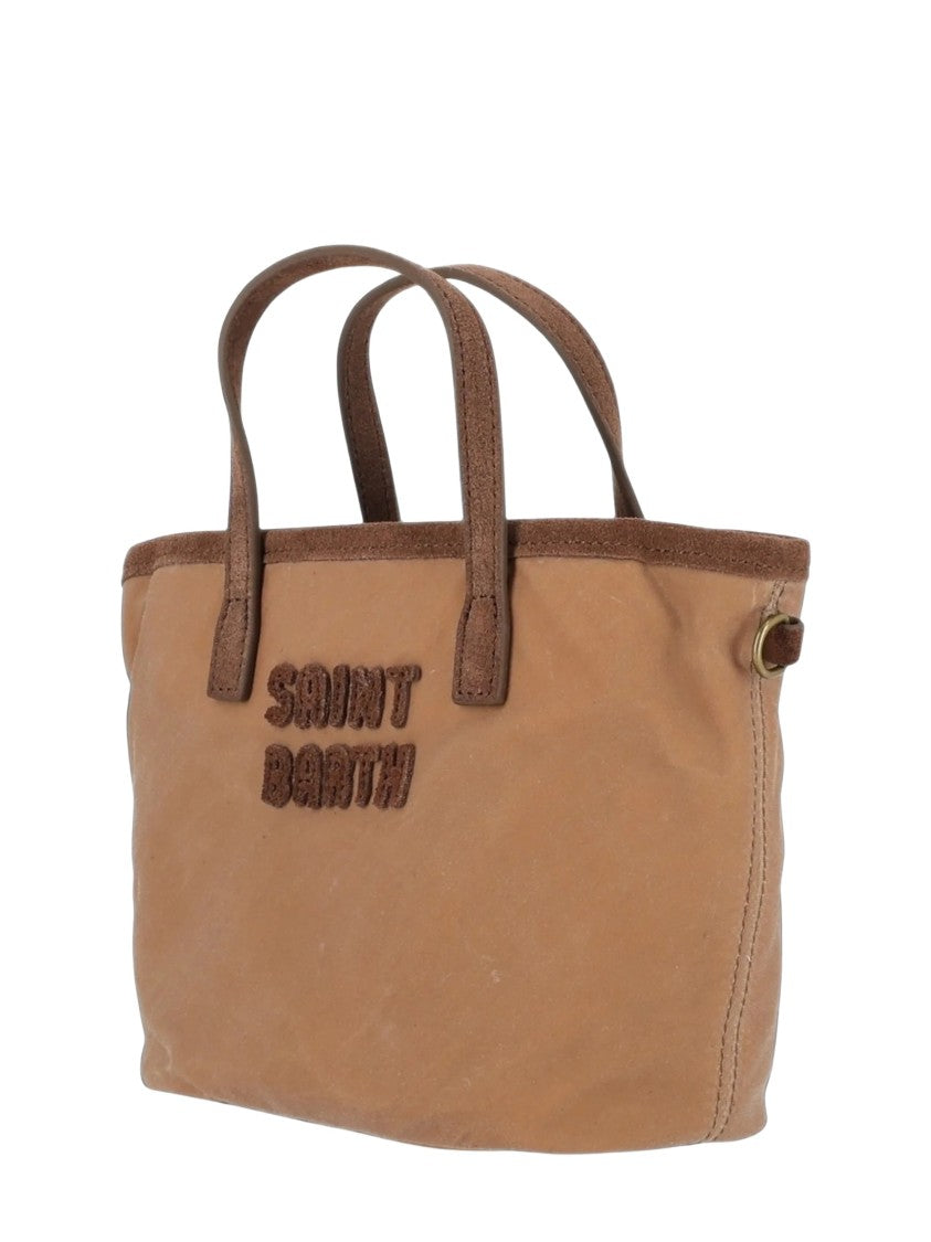 Mc2 Saint Barth Medium Tote Bag With Textured Logo Lettering