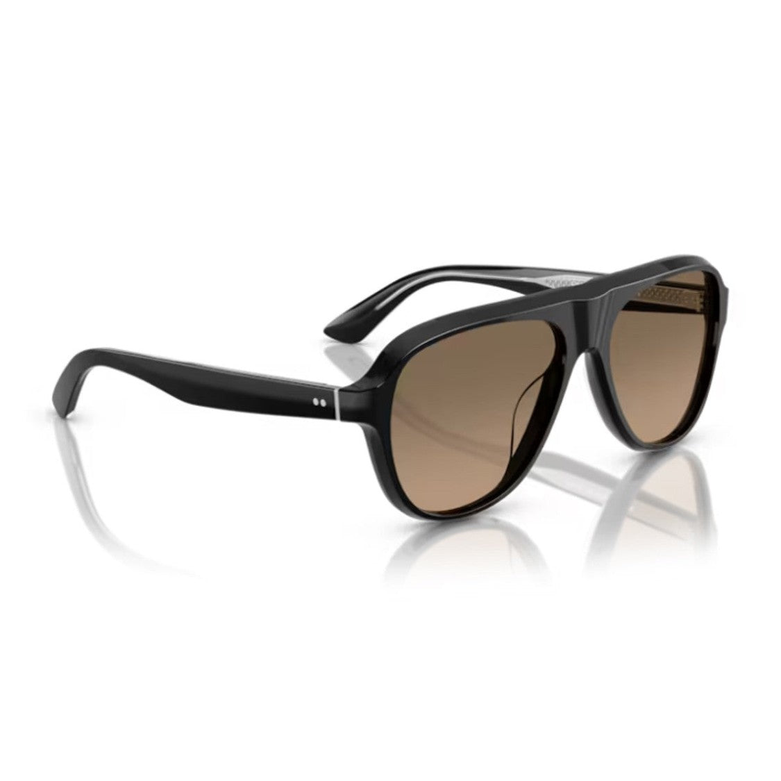 Oliver Peoples Black Paul Newman Acetate Oversized Aviator Sunglasses