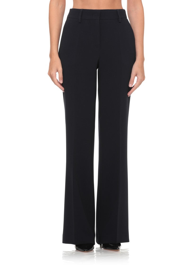 Alberto Biani Black Sleek Silhouette Minimalist Tailored Formal Pants