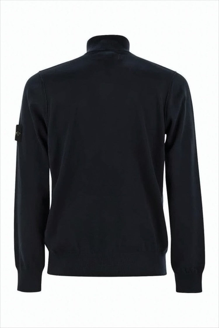 Stone Island Half-Zip Pullover Sweater With High Collar