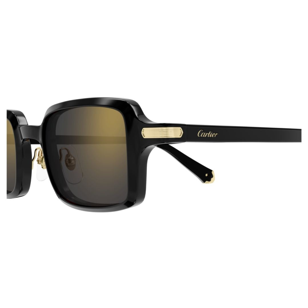 Cartier Bold Rectangular Frame Sunglasses With Gradient Lenses