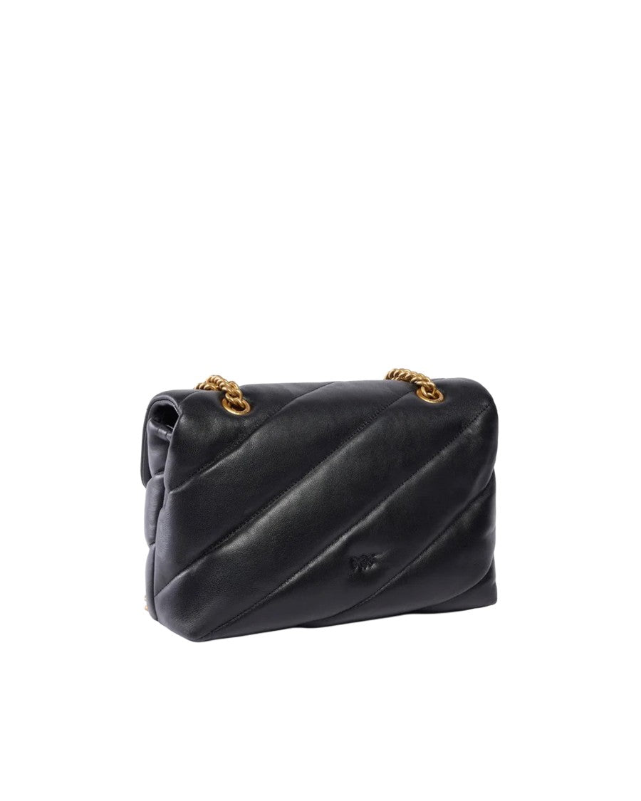 Pinko Black Love Puff Classic Quilted Nappa Shoulder Bag