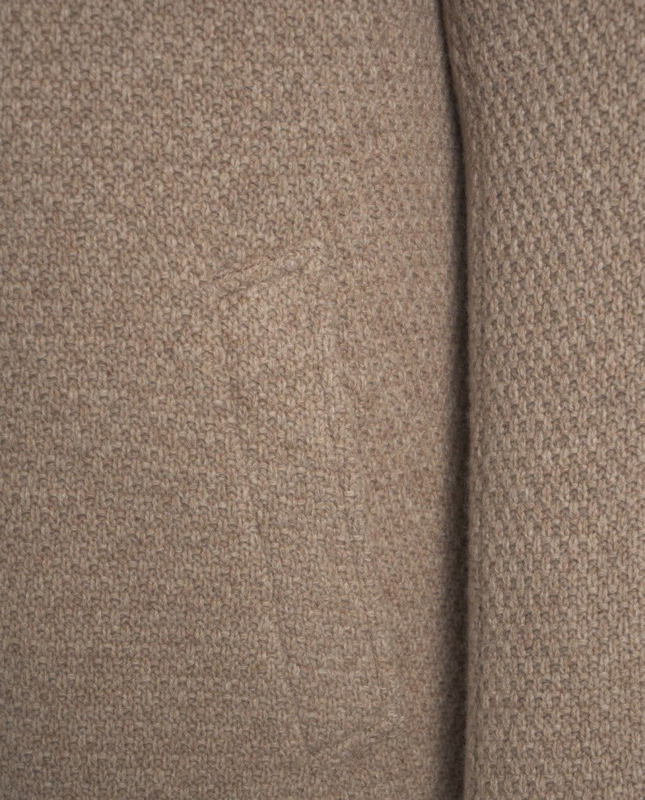 Gimo's Beige High-Collared Single-Breasted Gimo's Coat