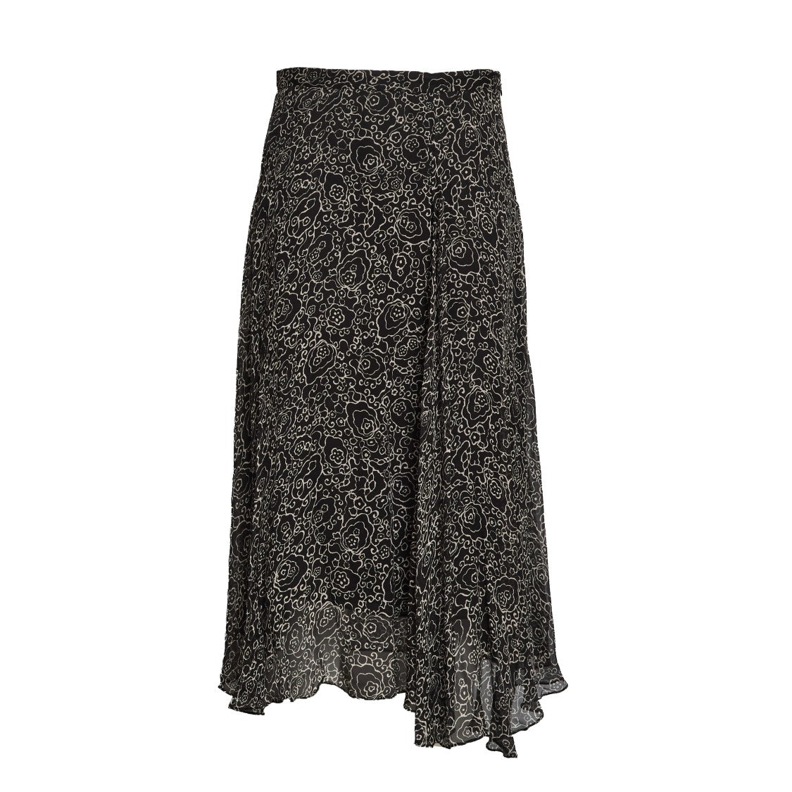 Isabel Marant Lycia Printed Asymmetric Midi Skirt