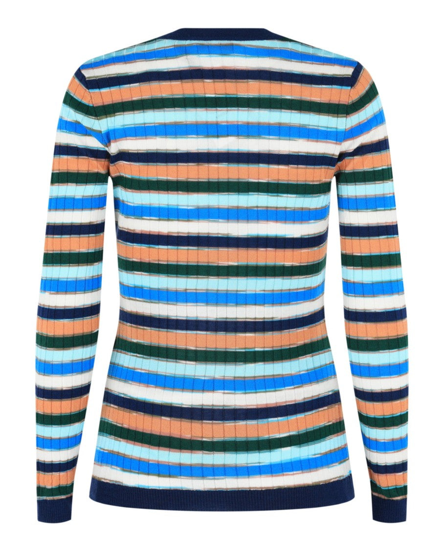 M Missoni Fitted Striped Cardigan