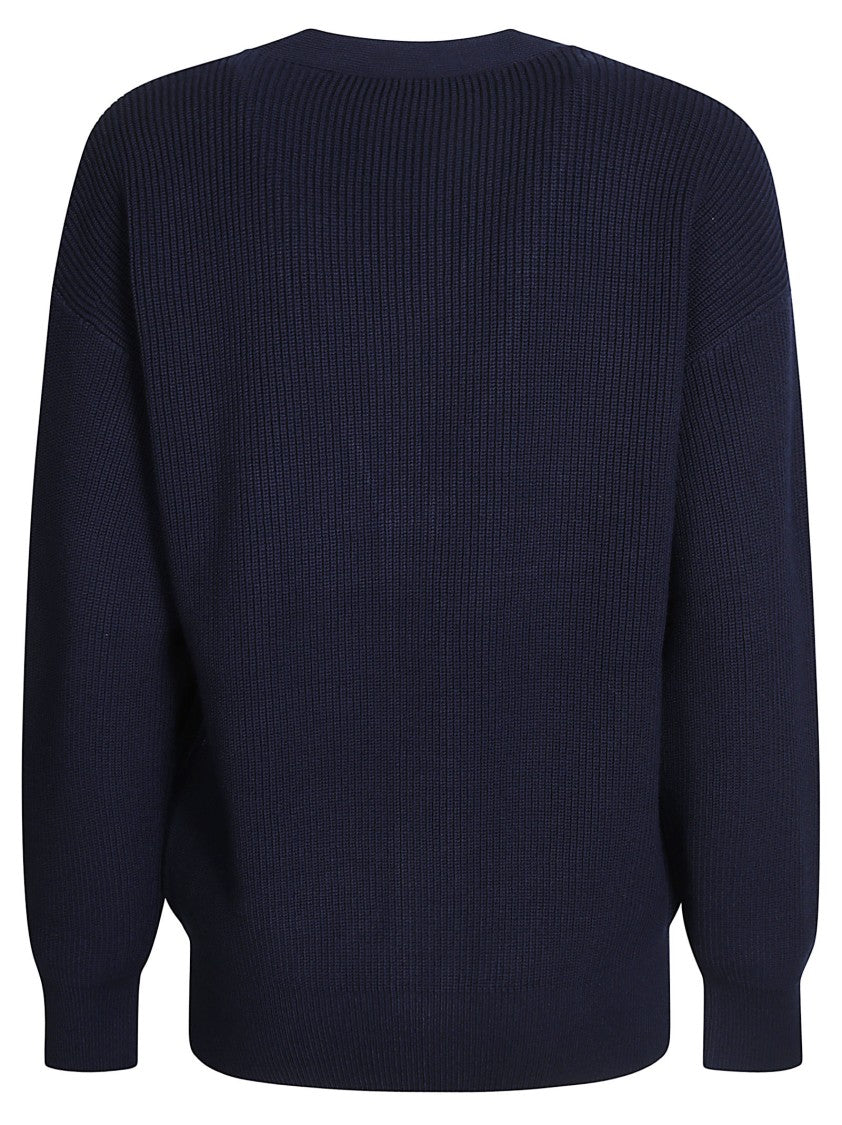Elisabetta Franchi Ribbed Knit Wool-Blend Cardigan