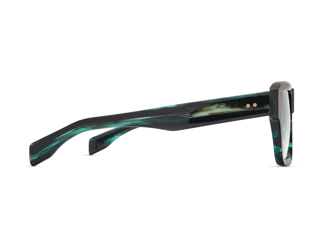 Dita Dark Green Eliux Marbled Oversized Square Sunglasses
