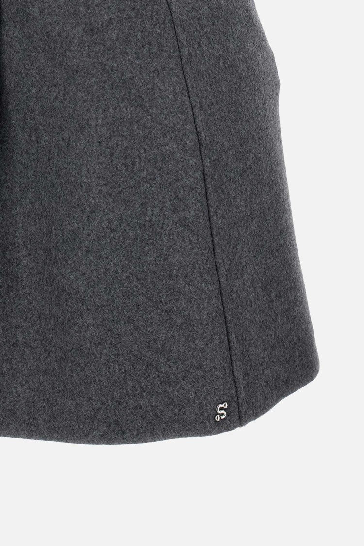 Sportmax Soft Virgin Wool Midi Skirt