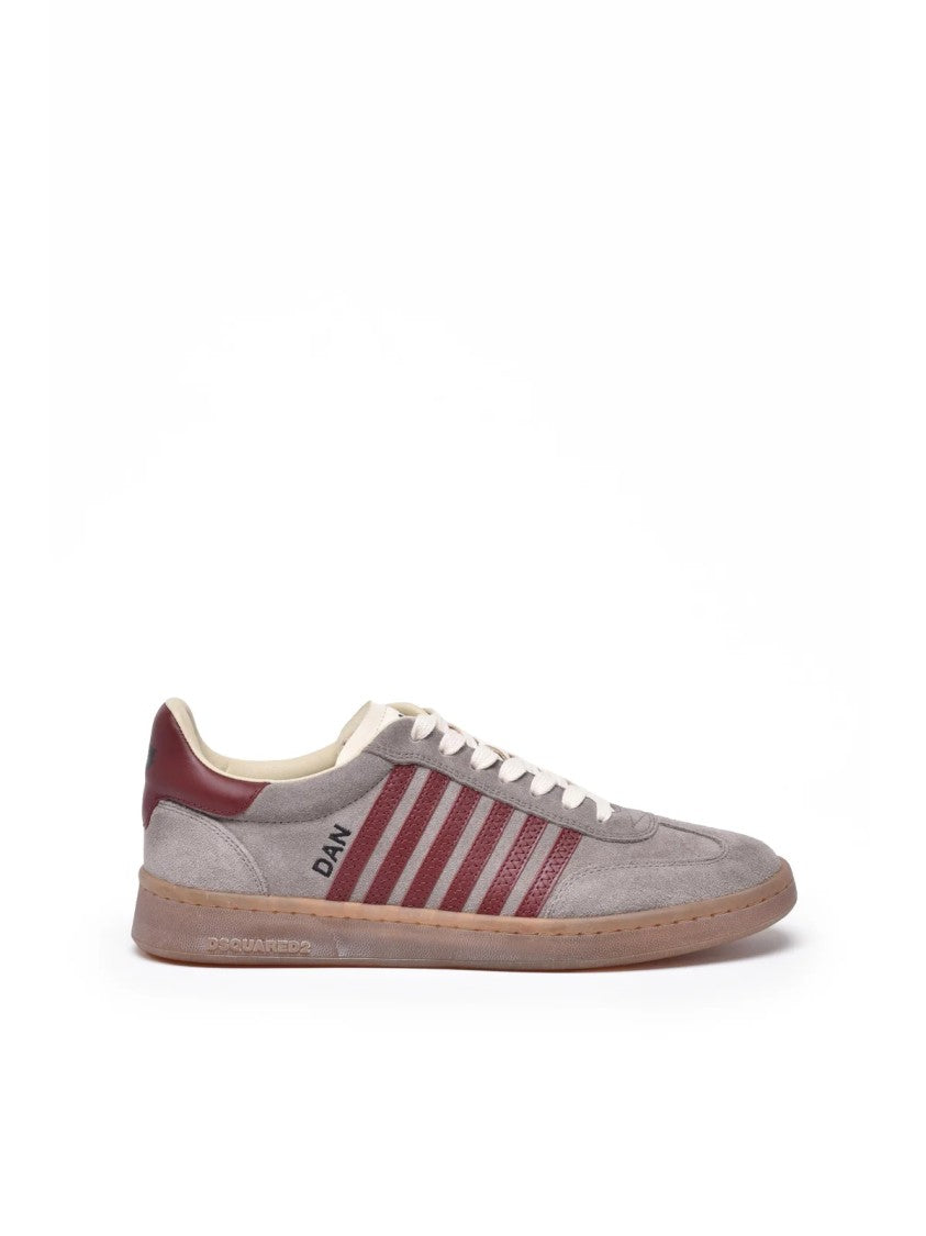 Dsquared2 Grey Leather Suede Sneakers