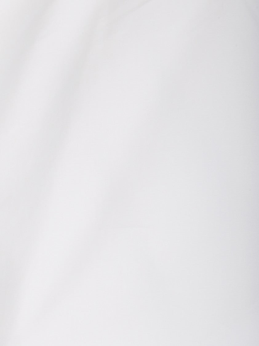 The Latest Long-Sleeved White Cotton Shirt With Back Zip