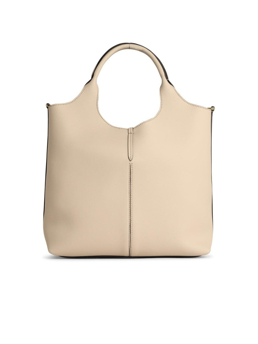 Tod's Beige Leather Shopping Bag