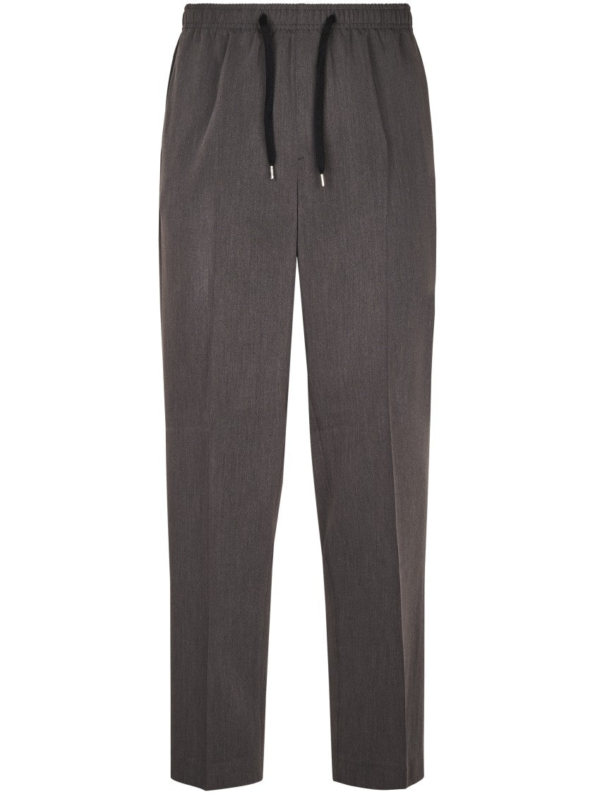 Cellar Door Straight-Leg Trousers With Adjustable Waistband And Functional Pockets