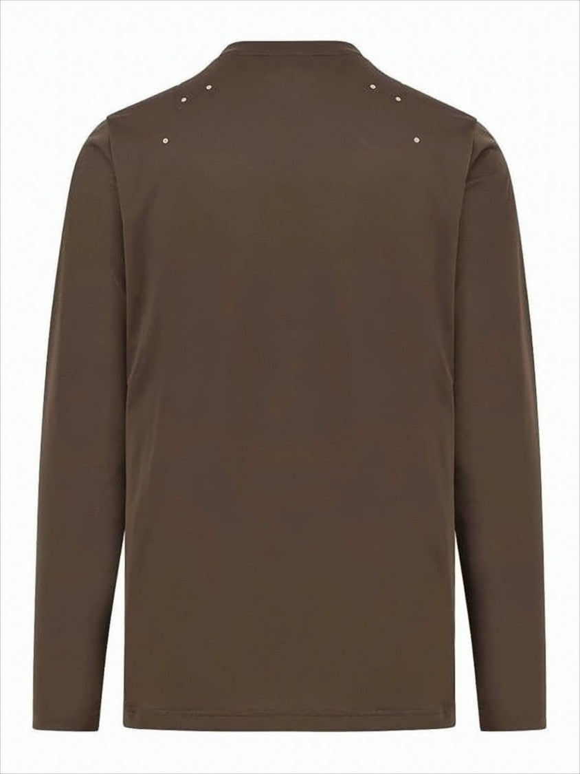 Roa Minimalist Brown Long-Sleeve Training Shirt With Reflective Detail