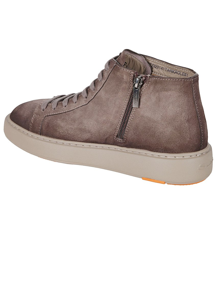 Santoni Mid-Top Sneakers With Matte Finish