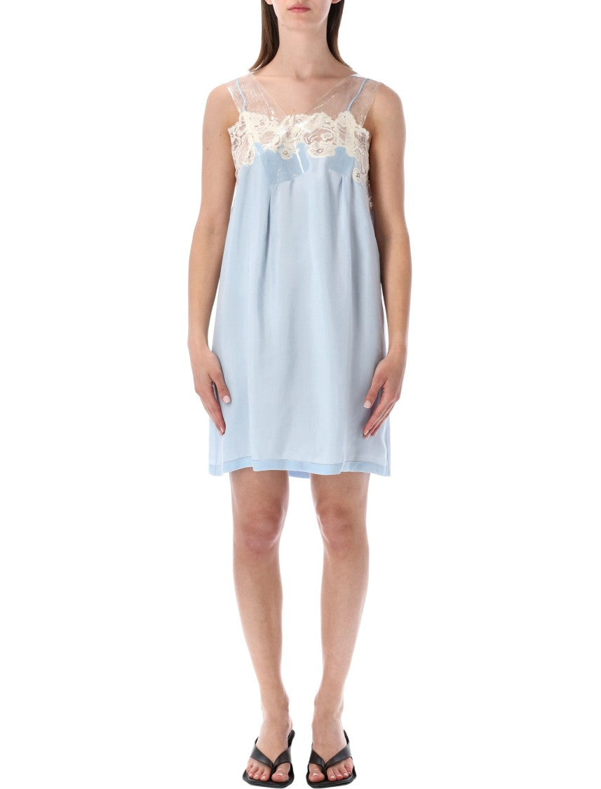 Maison Margiela Light Blue Tape Mini Slip Dres