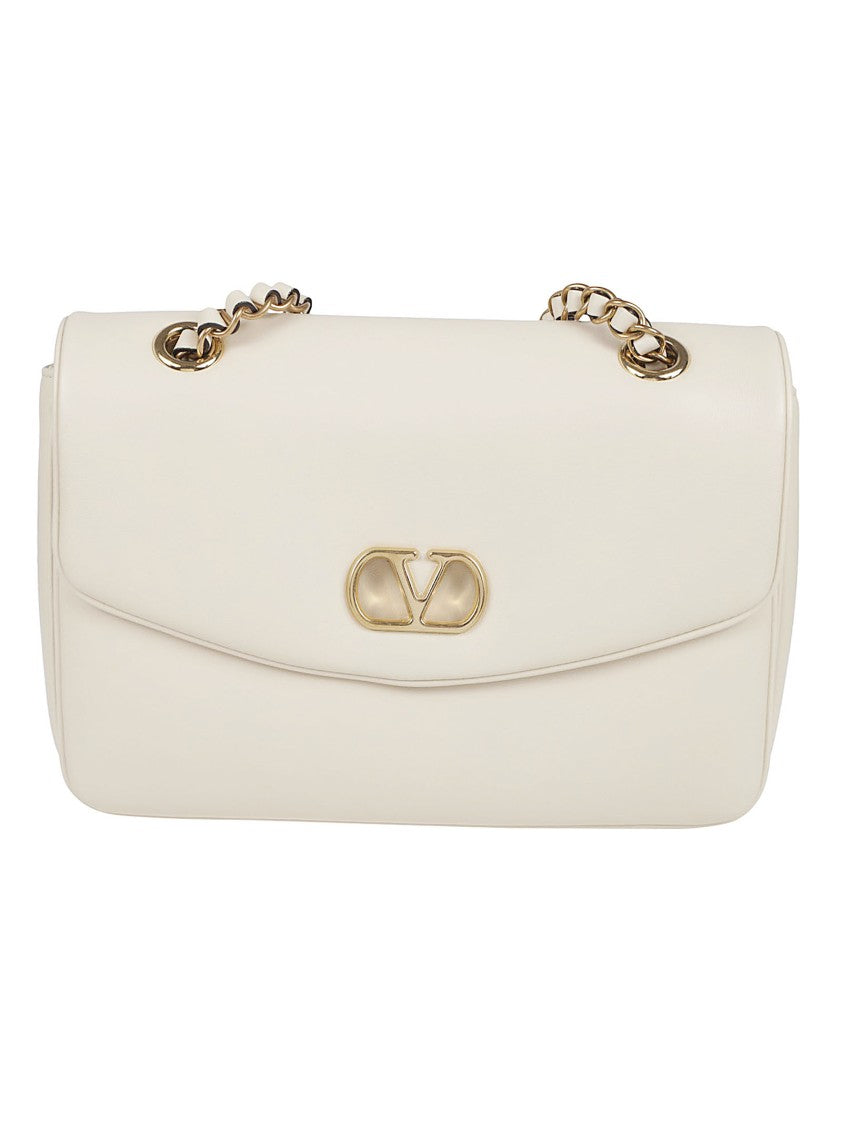 Valentino Garavani Medium White Nappa Leather Djuna Bag