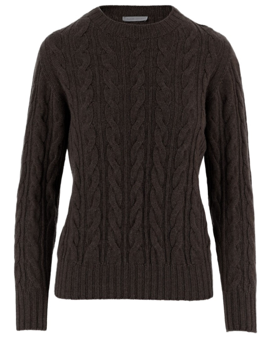 Oliver Lattughi Cashmere Sweater With All-Over Braided Pattern