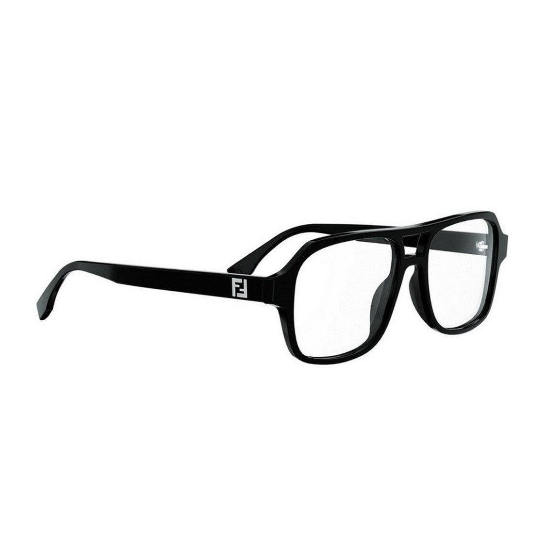 Fendi Black Ff Squared Acetate Aviator Sunglasses