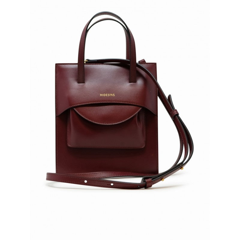 Hidesins Fl2516 Flap J Wine Leather Handbag