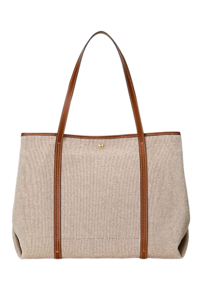 Lauren Ralph Lauren Emerie Tote With Cow Leather Trim And Gold-Tone Accents