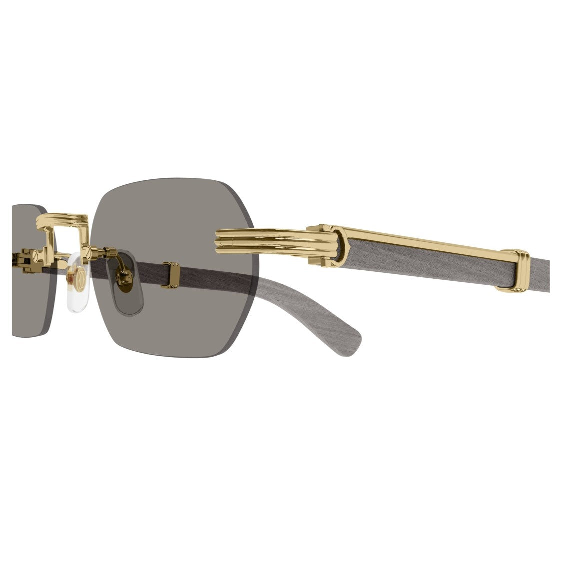 Cartier Ct0362s Rimless Rectangular Sunglasses