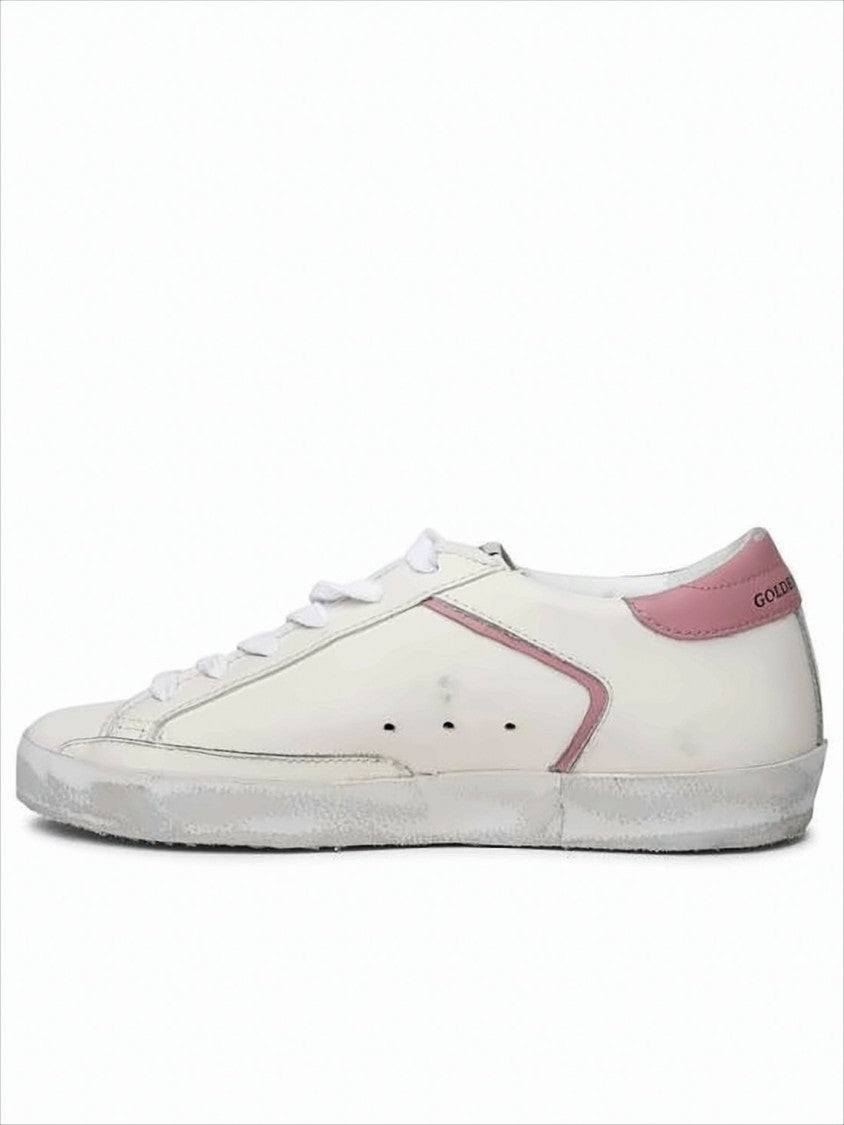 Golden Goose Distressed Canvas Low-Top Sneakers With Signature Star
