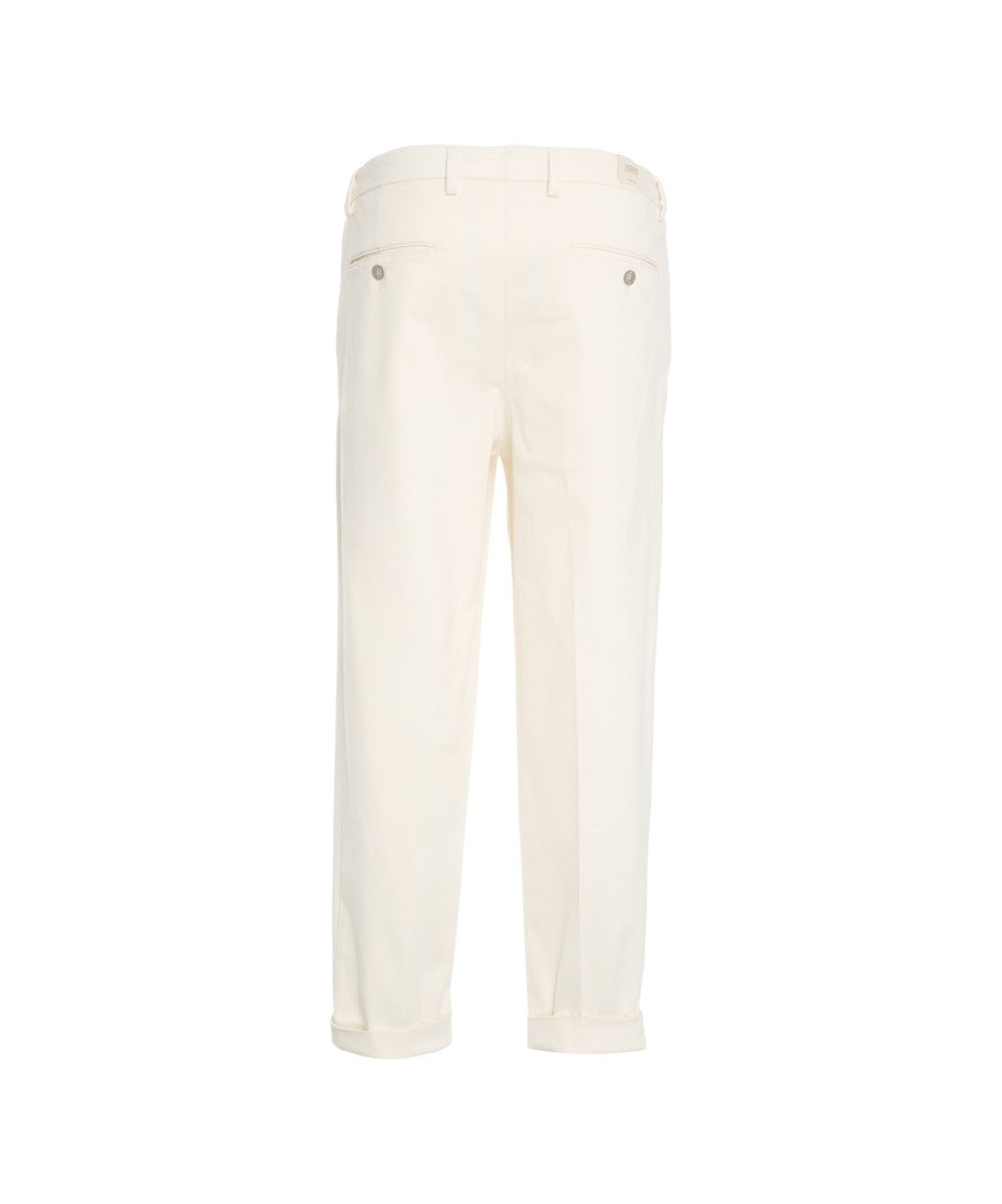 Briglia Straight-Cut Chinos With Tailored Silhouette And Hidden Zip Closure