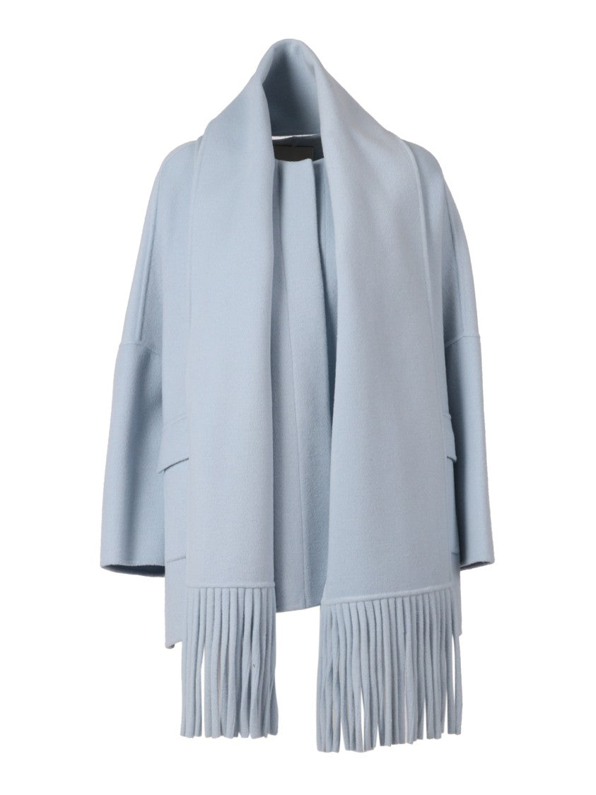 Ermanno Scervino Cape-Style Coat With Integrated Scarf