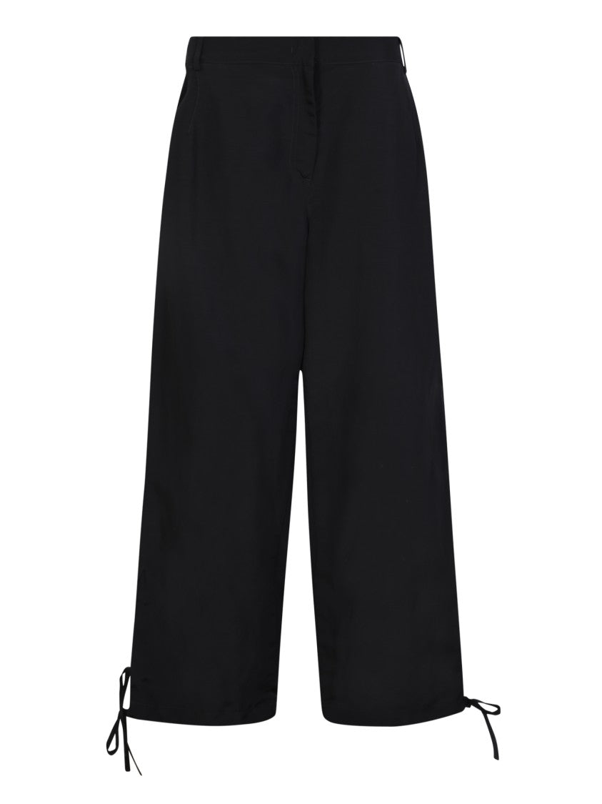 Msgm Black Cargo Trousers