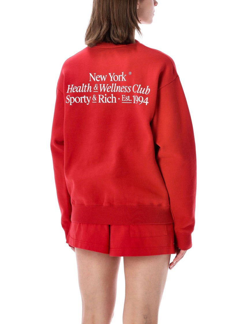 Sporty And Rich Cotton Health & Wellness Printed Sweatshirt
