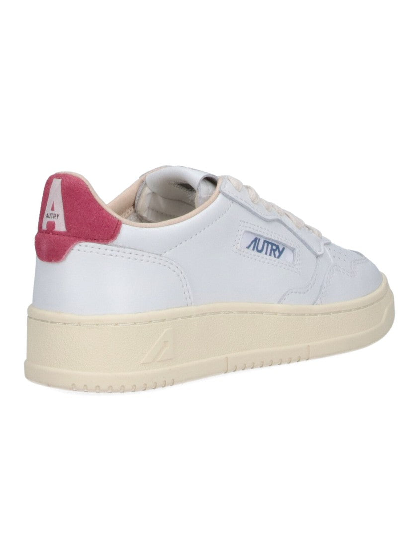 Autry Low-Top White Leather Sneakers With Perforated Detailing