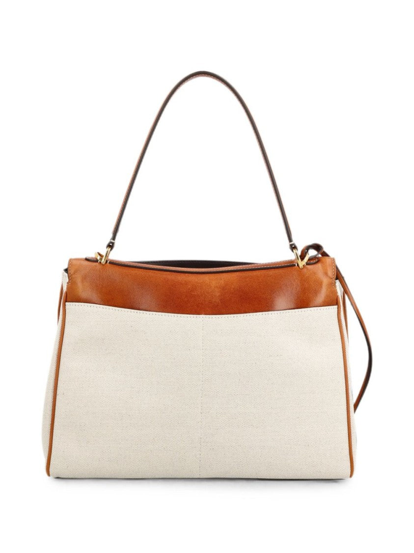 Balenciaga Rectangular Structured Handbag With Leather Trim