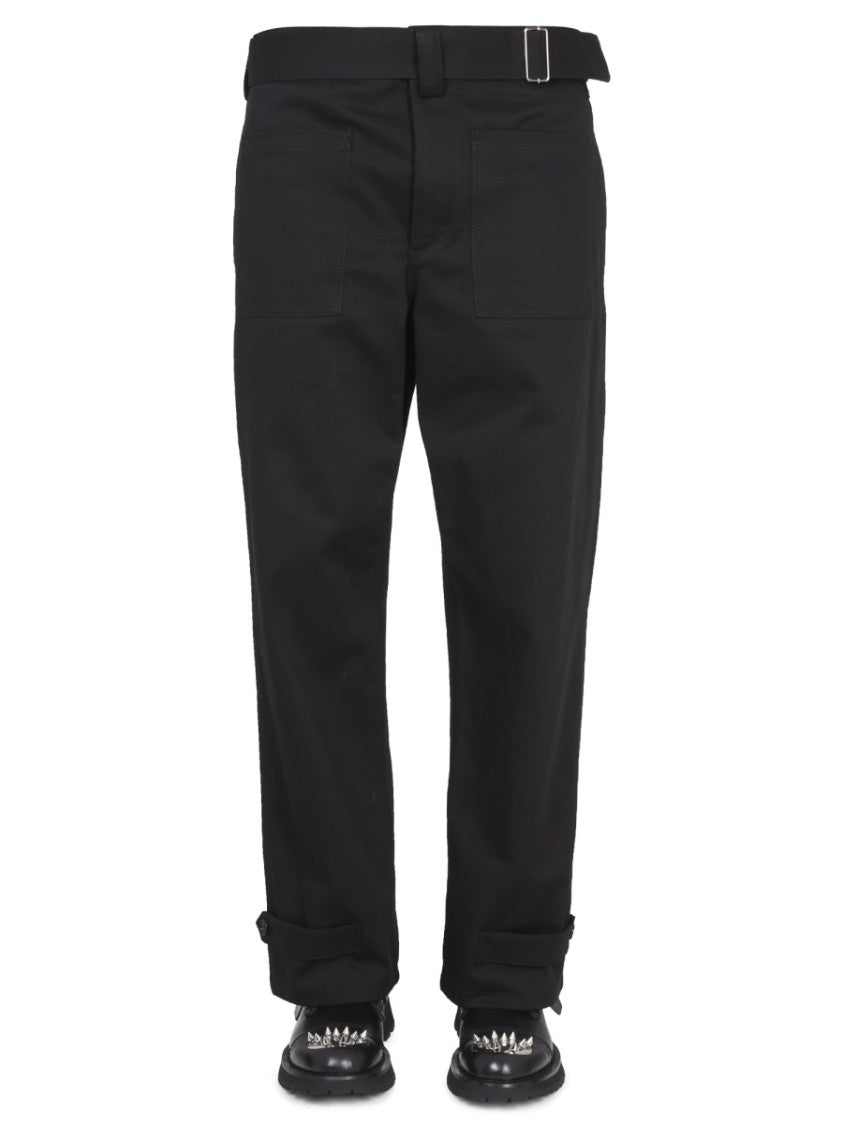 Alexander Mcqueen Relaxed Fit Black Cargo Pants