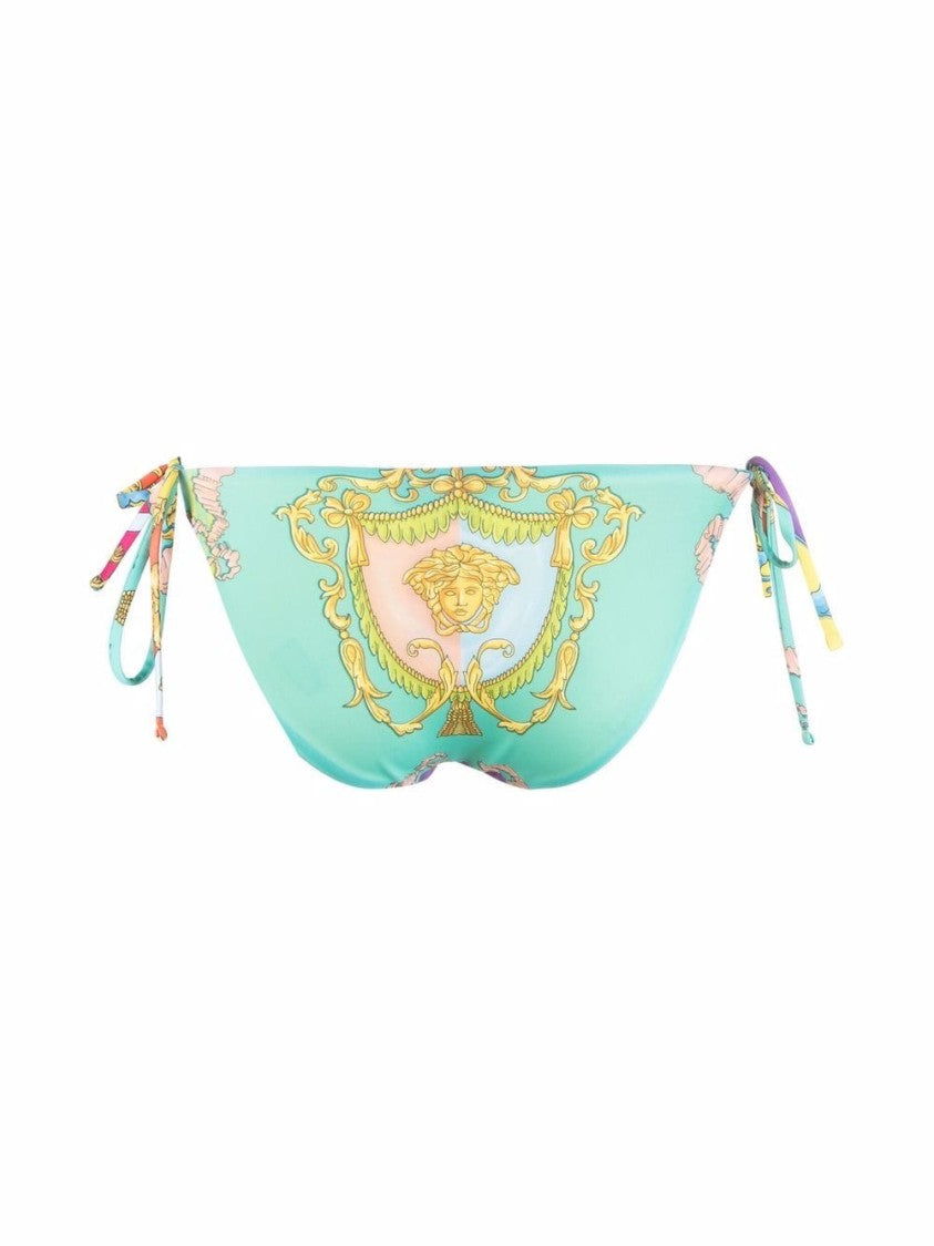 Versace Baroque Pattern-Print Bikini Bottoms
