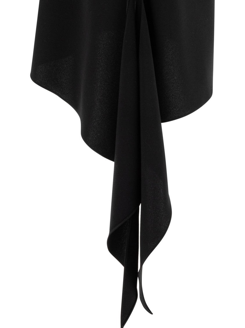 Courrèges Asymmetrical Hem Black Skirt