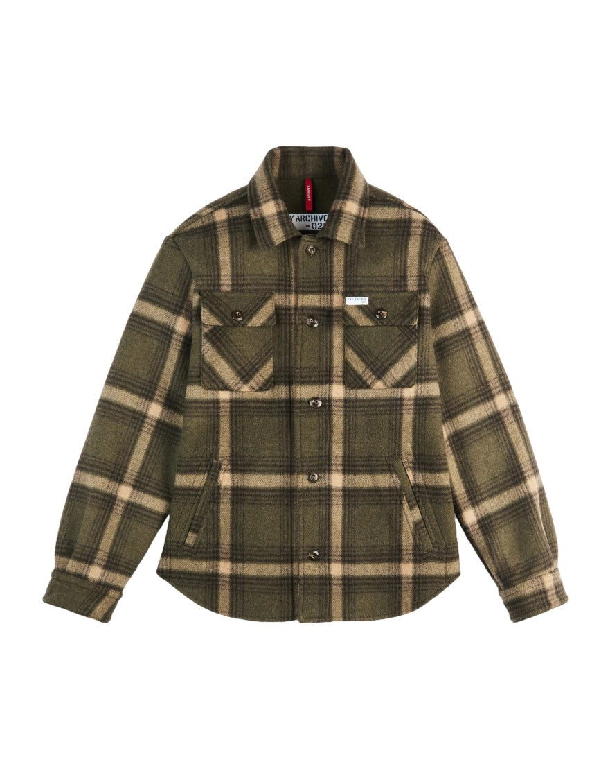 Fay Over Shirt Archive With Classic Plaid Pattern