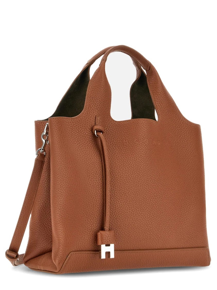 Hogan Textured Calfskin Tote Bag