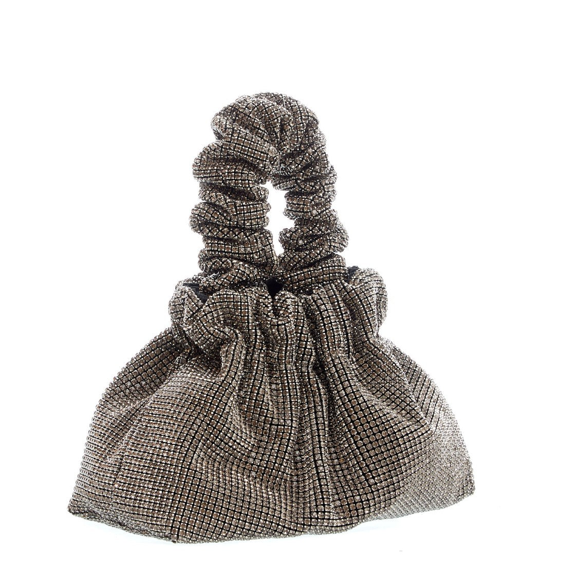 Twentyfourhaitch Rhinestone Bucket With Black Curled Handle